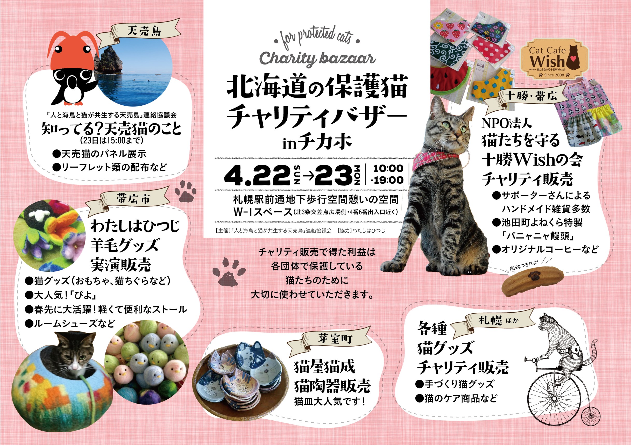 【2018/04/22-23】北海道の保護猫チャリティバザーｉｎチカホ